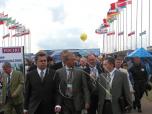 The honoured guest of exhibition - the State secretary of Ukraine A. Zinchenko